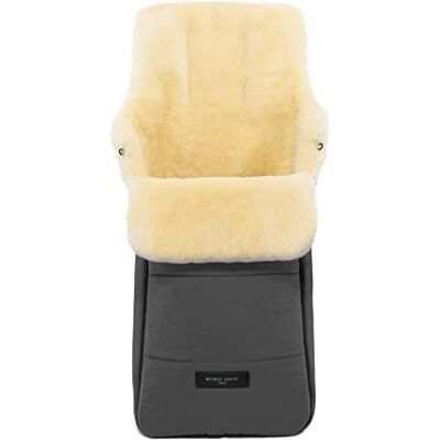 CHRIST Sacco per passeggino AROSA in pelle di agnello medicale di WERNER BABY – Morbido sacco per buggy, come materassino per fasciatoio, inserto colore grigio stone CHRIST Sacco per passeggino AROSA in pelle di agnello medicale di WERNER BABY – Morbido sacco per buggy, come materassino per fasciatoio, inserto colore grigio stone