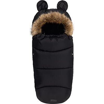 Momi Sacco termico universale 45 x 95 cm ideale per le navicelle, passeggini, seggiolini auto, ovetti, bob, adatto sia per le cinture a 3 o 5 punti, cappuccio con finto pelo staccabile Momi Sacco termico universale 45 x 95 cm ideale per le navicelle, passeggini, seggiolini auto, ovetti, bob, adatto sia per le cinture a 3 o 5 punti, cappuccio con finto pelo staccabile