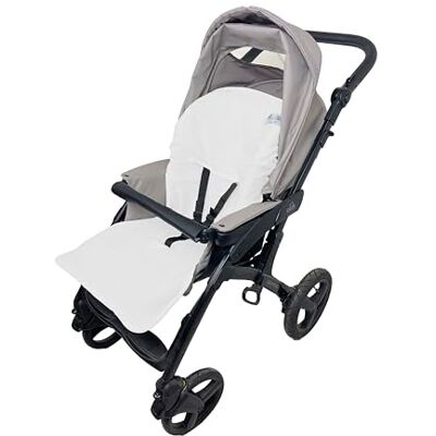 ANDY & HELEN Copri Passeggino Spugna di Cotone 100% Copriseduta Universale, Antiallergico per Bambino e Neonato Made in Italy (Bianco) ANDY & HELEN Copri Passeggino Spugna di Cotone 100% Copriseduta Universale, Antiallergico per Bambino e Neonato Made in Italy (Bianco)