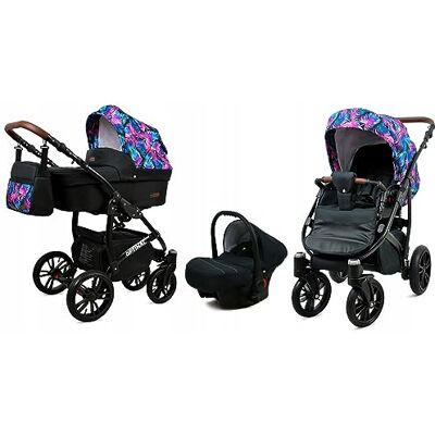 Babylux ® Bambini Passeggino Completo Set 3 in 1 Optimal incl. Navicella, Canna, Seggiolino Auto Carrozzina Neonati Sistema Combinato con Borsa fasciatoio, Copertura antipioggia ecc. Babylux ® Bambini Passeggino Completo Set 3 in 1 Optimal incl. Navicella, Canna, Seggiolino Auto Carrozzina Neonati Sistema Combinato con Borsa fasciatoio, Copertura antipioggia ecc.