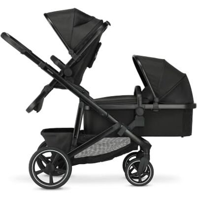 Deryan EVY V2 Passeggino per 2 bambini per neonati e bambini in età prescolare carrozzine fino a 50 kg passeggino passeggino da viaggio 2 in 1 set completo – Nero Deryan EVY V2 Passeggino per 2 bambini per neonati e bambini in età prescolare carrozzine fino a 50 kg passeggino passeggino da viaggio 2 in 1 set completo – Nero