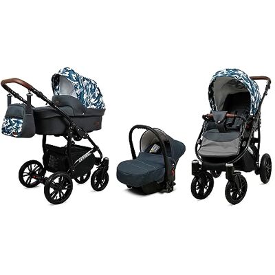 Babylux ® Bambini Passeggino Completo Set 3 in 1 Optimal incl. Navicella, Canna, Seggiolino Auto Carrozzina Neonati Sistema Combinato con Borsa fasciatoio, Copertura antipioggia ecc. Babylux ® Bambini Passeggino Completo Set 3 in 1 Optimal incl. Navicella, Canna, Seggiolino Auto Carrozzina Neonati Sistema Combinato con Borsa fasciatoio, Copertura antipioggia ecc.