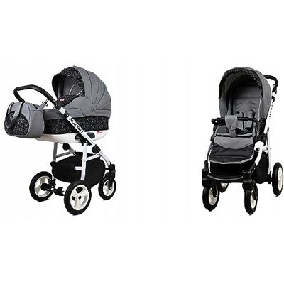 Babylux ® Bambini Passeggino Completo Set 2 in 1 Alu Way incl. Navicella, Canna Carrozzina Neonati Sistema Combinato Borsa fasciatoio, Copertura antipioggia, Zanzariera ecc. Babylux ® Bambini Passeggino Completo Set 2 in 1 Alu Way incl. Navicella, Canna Carrozzina Neonati Sistema Combinato Borsa fasciatoio, Copertura antipioggia, Zanzariera ecc.