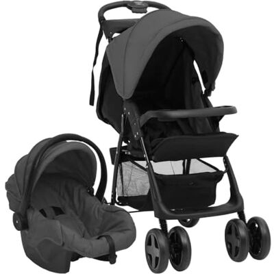 vidaXL Passeggino in Acciaio 2-in-1/3-in-1 per Bambini Bimbi Colori Diversi vidaXL Passeggino in Acciaio 2-in-1/3-in-1 per Bambini Bimbi Colori Diversi