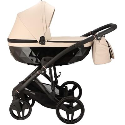 JUNAMA Passeggino Diamond Classic 2in1 3in1 4in1 (02 beige, 3in1 con seggiolino auto) JUNAMA Passeggino Diamond Classic 2in1 3in1 4in1 (02 beige, 3in1 con seggiolino auto)