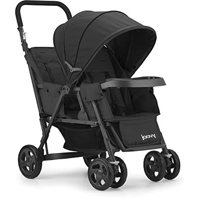 Joovy Passeggino Caboose Too Graphite Stroller, Passeggino Doppio, Passeggino Seduto E In Piedi, Buggy Board Stroller Incorporato, Con Sedile Posteriore, Nero Joovy Passeggino Caboose Too Graphite Stroller, Passeggino Doppio, Passeggino Seduto E In Piedi, Buggy Board Stroller Incorporato, Con Sedile Posteriore, Nero