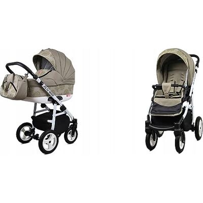 Babylux ® Bambini Passeggino Completo Set 2 in 1 Alu Way incl. Navicella, Canna Carrozzina Neonati Sistema Combinato Borsa fasciatoio, Copertura antipioggia, Zanzariera ecc. Babylux ® Bambini Passeggino Completo Set 2 in 1 Alu Way incl. Navicella, Canna Carrozzina Neonati Sistema Combinato Borsa fasciatoio, Copertura antipioggia, Zanzariera ecc.