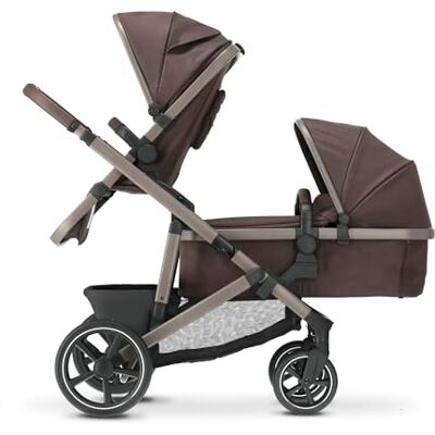 Deryan Passeggino Evy V2 per 2 bambini, 0-4 anni per neonati, bambini piccoli e in età prescolare Passeggino per bambini fino a 50 kg Passeggino da viaggio 2 in 1 Set completo Cioccolato Deryan Passeggino Evy V2 per 2 bambini, 0-4 anni per neonati, bambini piccoli e in età prescolare Passeggino per bambini fino a 50 kg Passeggino da viaggio 2 in 1 Set completo Cioccolato