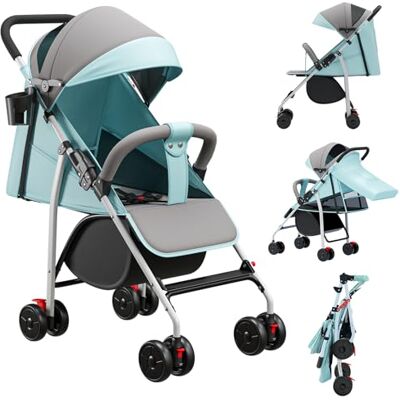 homewell Passeggino pieghevole, passeggino per bambini, posizione sdraiata, pieghevole, con cintura di sicurezza e tettuccio parasole, 0-4 anni fino a 22 kg (azzurro) homewell Passeggino pieghevole, passeggino per bambini, posizione sdraiata, pieghevole, con cintura di sicurezza e tettuccio parasole, 0-4 anni fino a 22 kg (azzurro)