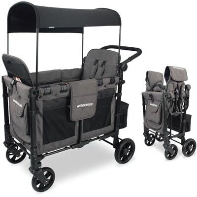 Passeggino Doppio Wonderfold W2 Elite Grigio - Carro a Due Piani Passeggino Doppio Wonderfold W2 Elite Grigio - Carro a Due Piani