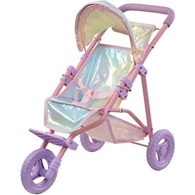 Olivia's Little World i Teamson Kids Magical Dreamland Baby Doll Carrozzina Passeggino Jogging Passeggino Giocattolo con Vano per Bambole, Multicolore Iridescente Olivia's Little World i Teamson Kids Magical Dreamland Baby Doll Carrozzina Passeggino Jogging Passeggino Giocattolo con Vano per Bambole, Multicolore Iridescente