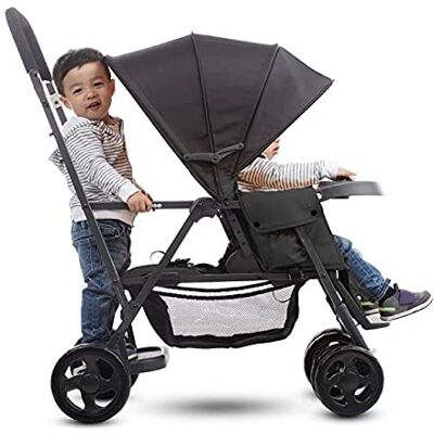Joovy Caboose Passeggino Doppio In Grafite Con Seggiolino E Da Pavimento, Colore:, Nero Joovy Caboose Passeggino Doppio In Grafite Con Seggiolino E Da Pavimento, Colore:, Nero