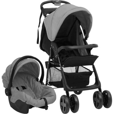 vidaXL Passeggino in Acciaio 2-in-1/3-in-1 per Bambini Bimbi Colori Diversi vidaXL Passeggino in Acciaio 2-in-1/3-in-1 per Bambini Bimbi Colori Diversi