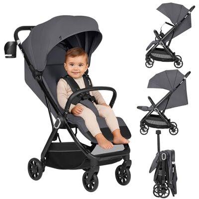 lionelo Passeggino Leggero da Viaggio BESS per Bambini da 6 mesi fino a 22 kg /4 anni Ultracompatto, Auto‑Folding, Ruote PU 360° Ammortizzate, Schienale Reclinabile con Posizione nanna, Cappottina XXL lionelo Passeggino Leggero da Viaggio BESS per Bambini da 6 mesi fino a 22 kg /4 anni Ultracompatto, Auto‑Folding, Ruote PU 360° Ammortizzate, Schienale Reclinabile con Posizione nanna, Cappottina XXL