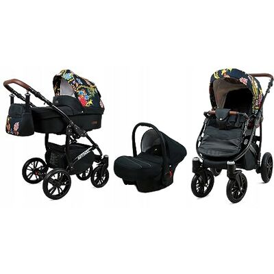 Babylux ® Bambini Passeggino Completo Set 3 in 1 Optimal incl. Navicella, Canna, Seggiolino Auto Carrozzina Neonati Sistema Combinato con Borsa fasciatoio, Copertura antipioggia ecc. Babylux ® Bambini Passeggino Completo Set 3 in 1 Optimal incl. Navicella, Canna, Seggiolino Auto Carrozzina Neonati Sistema Combinato con Borsa fasciatoio, Copertura antipioggia ecc.
