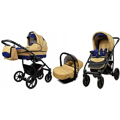 Babylux ® Bambini Passeggino Completo Set 3 in 1 Largo incl. Navicella, Canna, Seggiolino Auto Carrozzina Neonati Sistema Combinato con Borsa fasciatoio, Copertura antipioggia ecc. Babylux ® Bambini Passeggino Completo Set 3 in 1 Largo incl. Navicella, Canna, Seggiolino Auto Carrozzina Neonati Sistema Combinato con Borsa fasciatoio, Copertura antipioggia ecc.
