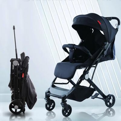 BAKAJI Passeggino Easy Ultra Leggero con Chiusura Facilitata Portata Massima 15 kg, Schienale Reclinabile con Cintura di Sicurezza a 5 Punti, Pieghevole con Una Mano, Salvaspazio (Nero) BAKAJI Passeggino Easy Ultra Leggero con Chiusura Facilitata Portata Massima 15 kg, Schienale Reclinabile con Cintura di Sicurezza a 5 Punti, Pieghevole con Una Mano, Salvaspazio (Nero)