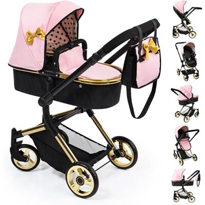 Bayer Design Carrozzina per Bambole, regolabile, girevole, convertibile come passeggino, borsa Bayer Design Carrozzina per Bambole, regolabile, girevole, convertibile come passeggino, borsa