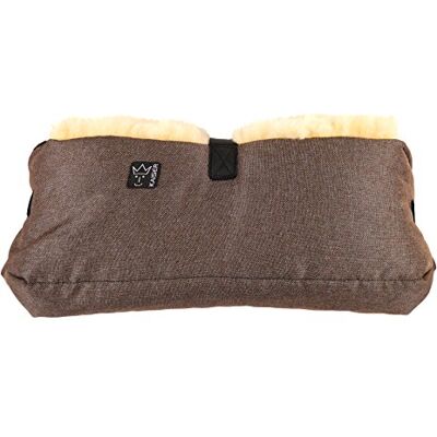 Kaiser Big doppia – Scaldamani con agnello (marrone melange, ) Kaiser Big doppia – Scaldamani con agnello (marrone melange, )