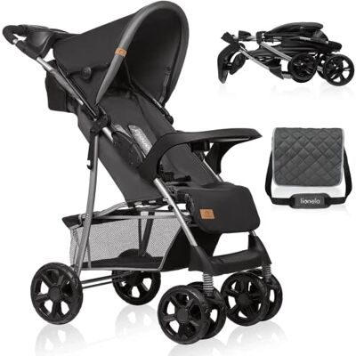lionelo Emma Plus Passeggino leggero e robusto, 6-36 mesi, pieghevole e compatto, reclinabile a 5 punti, tettoia XXL, ruote ammortizzanti, vassoio, borsa (singolo, grigio) lionelo Emma Plus Passeggino leggero e robusto, 6-36 mesi, pieghevole e compatto, reclinabile a 5 punti, tettoia XXL, ruote ammortizzanti, vassoio, borsa (singolo, grigio)