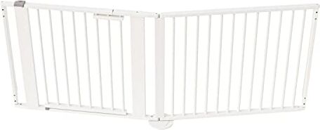 Geuther 2761 Fency configuration gate set 1 stair & door gates (cancello per bambini per assicurare ampi passaggi, facile da montare, chiusura di sicurezza apribile da entrambi i lati), bianco, 95 cm