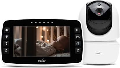 Nuvita 3045 Videovoice Baby Monitor Video Wireless a 360° con telecamera direzionabile a distanza, SMART VOX, Visione Notturna e Ninne Nanne