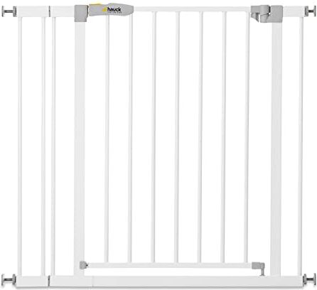 Hauck Cancelletto di Sicurezza per Bambini Open N Stop KD incl. Estensione da 9 cm Cancelletto per Bambini da 84 a 89 cm Fissaggio a Pressione Estensibile, per Porte e Scale Metallo, Bianco