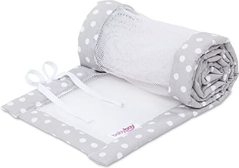 babybay Babynest Mesh-Piqué Suitable For Model Maxi, Boxspring, Comfort And Comfort Plus, Pearl Grey Points White 200 g