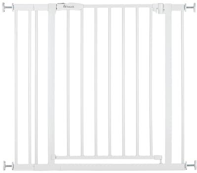 Hauck Cancelletto di Sicurezza per Bambini Open N Stop 2, Incl. Estensione 9cm Cancelletto per Bambini per Aperture da 84-89cm, Apertura Una Mano, Chiusura Manuale, Senza Forare Metallo, Bianco