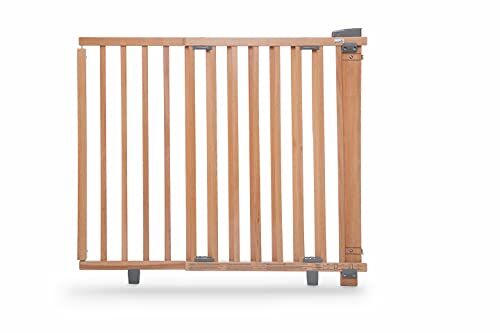 Geuther 2734 Barrière de sécurité pivotante Protection escalier Adaptation: 86 cm 133 cm Barrière de porte à percer Barrière haute pour bébé réglable fermeture de sécurité Natur