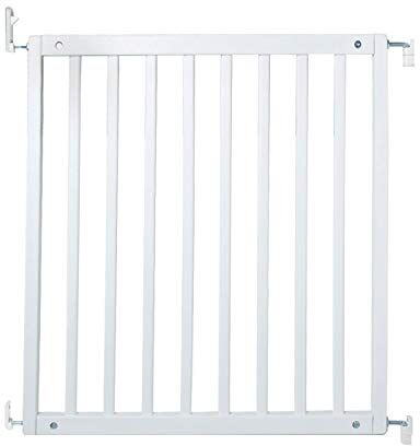 Safetots Simply Secure Cancelletto in legno 72 cm 79 cm, Bianco, Cancelletto per scale in legno, Cancelletto a vite per bambini, Barriera di sicurezza elegante e pratica.