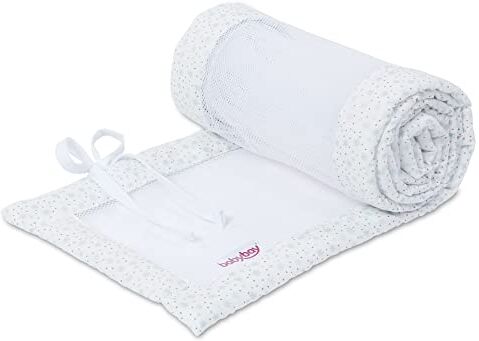 babybay Paracolpi in rete adatto per modello originale, bianco con stelle glitterate blu diamante