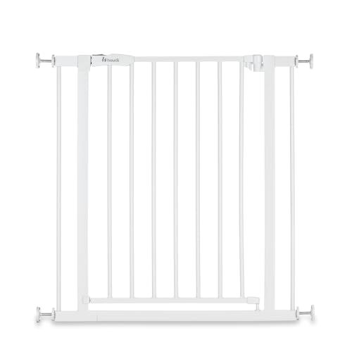 Hauck Cancelletto di Sicurezza per Bambini Open N Stop 2 Cancelletto per Bambini per aperture da 75-80 cm, Apertura con Una Sola Mano Su Entrambi i Lati, Chiusura Manuale Metallo, Bianco