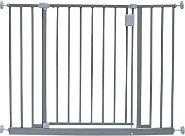 Safetots Cancelletto Extra Largo per Corridoio, 97cm 103cm, Grigio, Cancelletto a Pressione per Bambini, Barriera di Sicurezza per Corridoi e Spazi Ampi, Installazione Facile