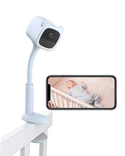 EZVIZ BM1 Baby Monitor a batteria, Videocamera di sorveglianza Interno Wifi, Rilevamento del pianto e PIR, Visione notturna senza luce, Cameretta Neonato, per Bambini Anziani Animali, Colore azzurro