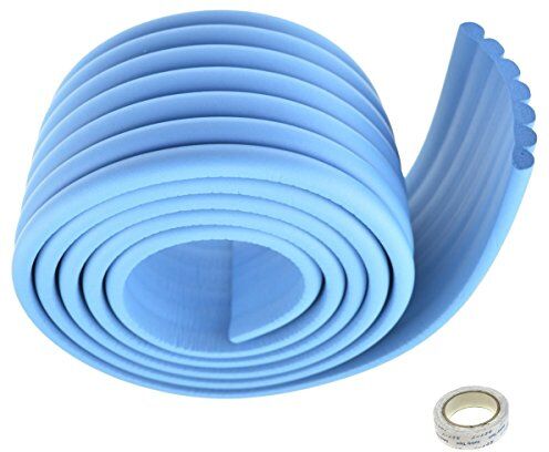 TUKA-i-AKUT TUKA Universale Protezioni 200cm x 80mm, Multiuso Schiuma Anti Collisione per la sicurezza dei vostri Bambini e Neonati, Extra spesso Striscia Protezione per Superfici o Bordi, Blu, TKD7002-blue