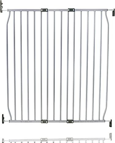 Safetots Cancelletto per Bambini con Fissaggio a Vite Eco , Grigio, 90cm 100cm, Cancelletto di Sicurezza per Bambini e Neonati, Barriera di Sicurezza con Fissaggio a Vite