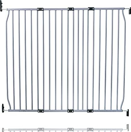 Safetots Cancelletto per Bambini con Fissaggio a Vite Eco , Grigio, 120cm 130cm, Cancelletto di Sicurezza per Bambini e Neonati, Barriera di Sicurezza con Fissaggio a Vite