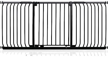 Safetots Elite Cancellino di Sicurezza, 188cm 197cm, Nero Opaco, Cancelletto di Sicurezza a Pressione per Scale, Cancelletto per Bambini per Porte, Barriera di Sicurezza, Installazione Facile