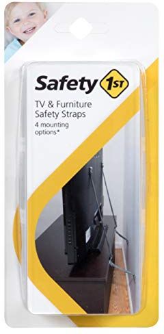 Safety 1st Cinghie di sicurezza per TV e mobili, nero, multicolore, 2 cinghie (confezione da 1)