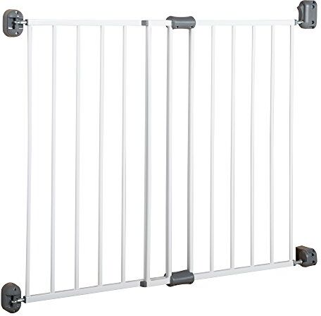 roba Cancelletto di Sicurezza per Porta "Easy Step", in Metallo, Extra Alto, Larghezza Variabile 60-97 cm, Bianco