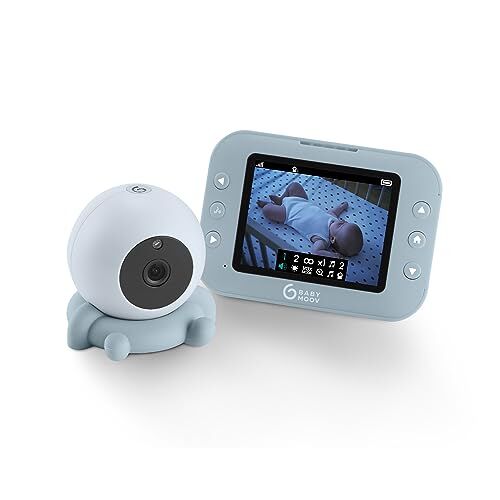 Babymoov Baby monitor con videocamera senza fili YOO Roll Batterie ricaricabili Autonomia 10 ore Schermo 3,5" di qualità a infrarossi Ninnenanne Portata 300 m Garanzia a vita
