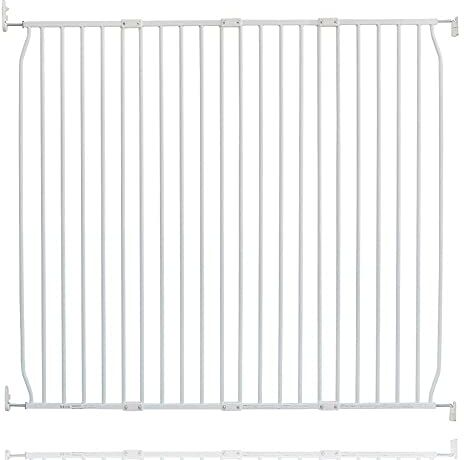 Safetots Cancelletto per Bambini con Fissaggio a Vite Eco , Bianco, 130cm 140cm, Cancelletto di Sicurezza per Bambini e Neonati, Barriera di Sicurezza con Fissaggio a Vite