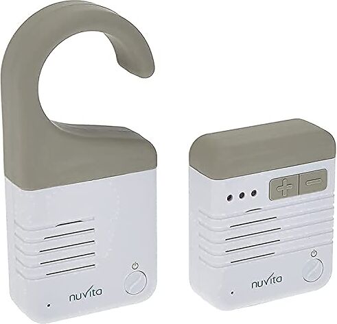 Nuvita Quadryo1 Audio Baby Monitor Wireless Baby Speaker con 32 Canali e Alimentazione USB Basso Rumore e Privo di Interferenze Funzione Smart VOX – Design Italiano- Marchio UE