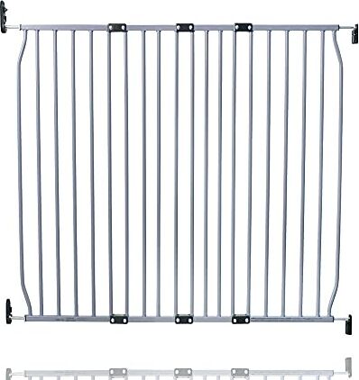 Safetots Cancelletto per Bambini con Fissaggio a Vite Eco , Grigio, 110cm 120cm, Cancelletto di Sicurezza per Bambini e Neonati, Barriera di Sicurezza con Fissaggio a Vite