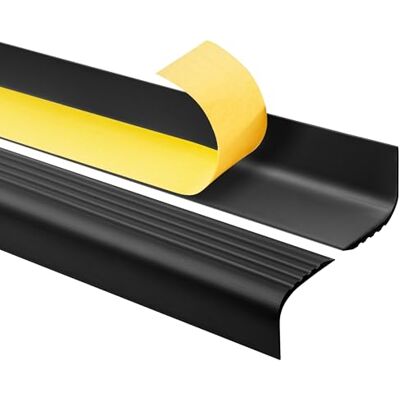 Garmin Profilo per Gradini 52x40 mm Antiscivolo Nero, 110 cm Coprigradino autoadesivo in PVC, protegge i bordi dall'usura, per corridoi e scale, facile da pulire Garmin Profilo per Gradini 52x40 mm Antiscivolo Nero, 110 cm Coprigradino autoadesivo in PVC, protegge i bordi dall'usura, per corridoi e scale, facile da pulire