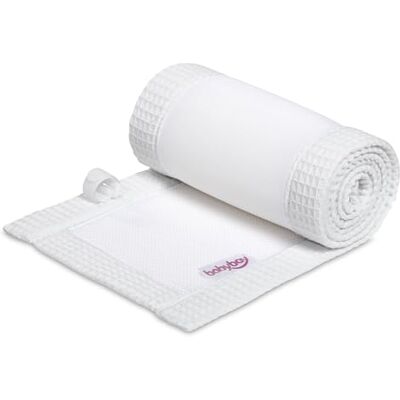 babybay Paracolpi 3D in rete piqué a nido d'ape, adatto per modello Boxspring XXL, bianco babybay Paracolpi 3D in rete piqué a nido d'ape, adatto per modello Boxspring XXL, bianco