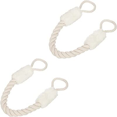 Relaxdays Fermaporta a Corda in Set da 2, L: 60 cm, Paracolpi da Maniglia, Sicurezza di Bambini e Animali, Beige Bianchi Relaxdays Fermaporta a Corda in Set da 2, L: 60 cm, Paracolpi da Maniglia, Sicurezza di Bambini e Animali, Beige Bianchi