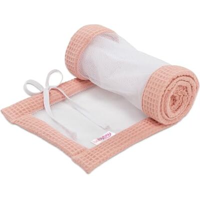 babybay Paracolpi a nido d'ape, in rete, adatto per modello Boxspring XXL, rosa albicocca babybay Paracolpi a nido d'ape, in rete, adatto per modello Boxspring XXL, rosa albicocca