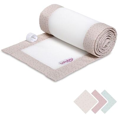 babybay Paracolpi 3D Mesh Royal, adatto per modello Boxspring XXL, beige a pois glitter oro babybay Paracolpi 3D Mesh Royal, adatto per modello Boxspring XXL, beige a pois glitter oro